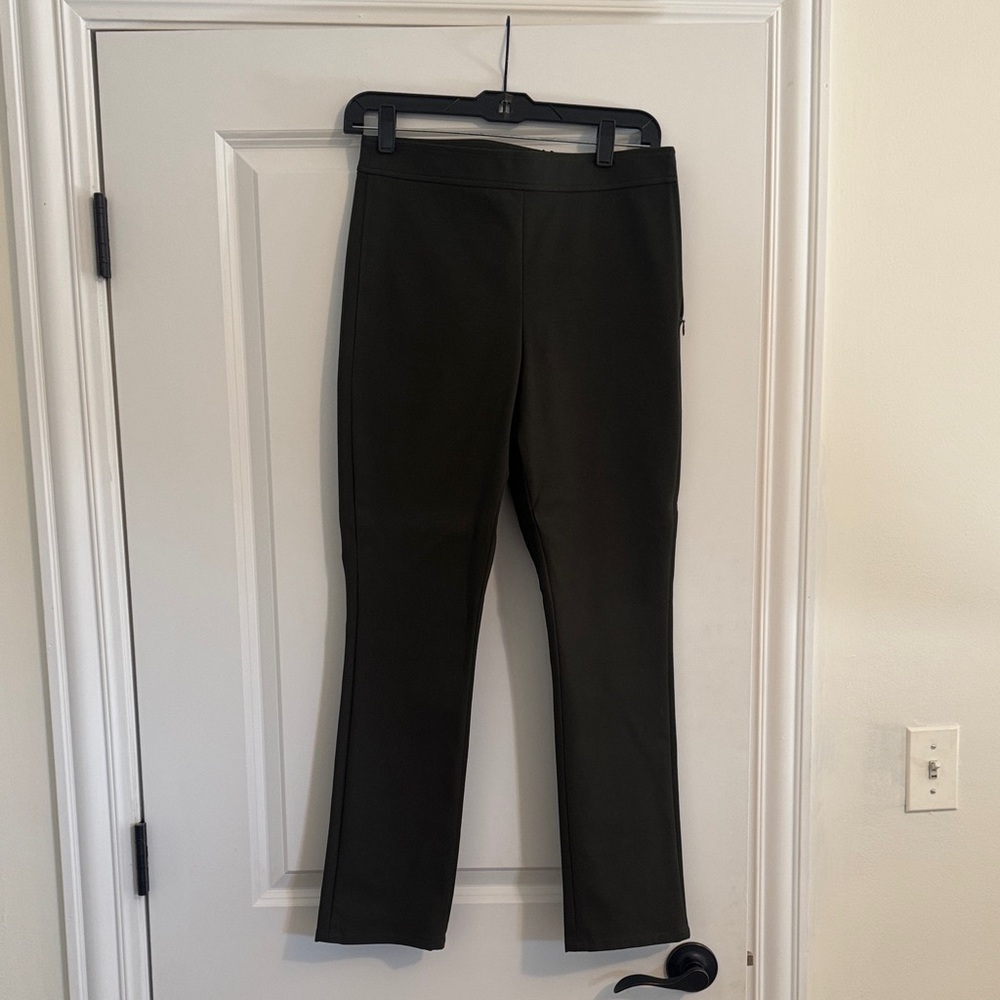 Theory Olive Straight-Leg Trousers